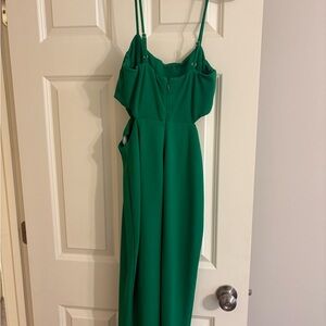 h:ours Green Spaghetti Strap Sundress for Weddings